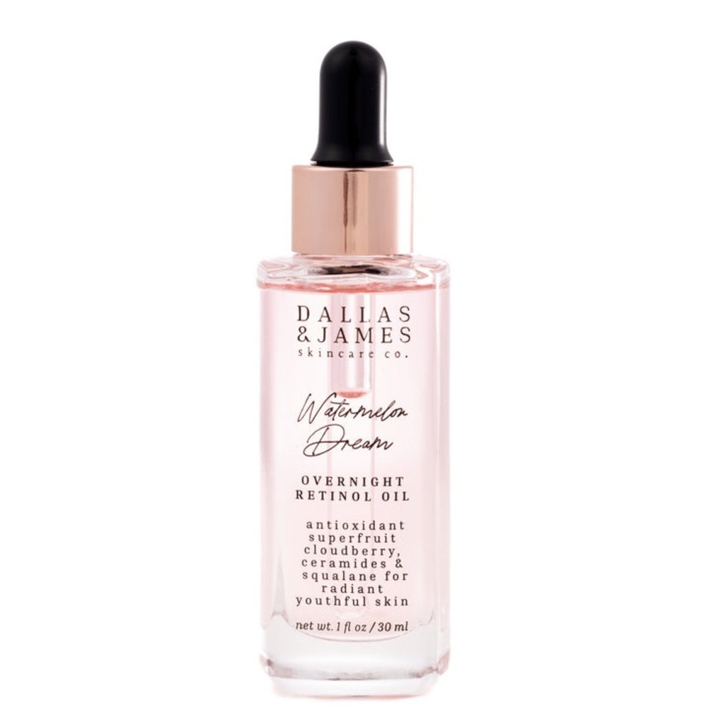 🍉💗 NIB Dallas & James Watermelon Dream Overnight Retinol Oil – 1 oz 💗🍉